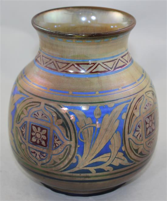 A Pilkingtons Royal Lancastrian lustre vase, by Richard Joyce, 1920s, 18.5cm